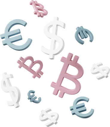 dollar euro bitcoin PNG, SVG