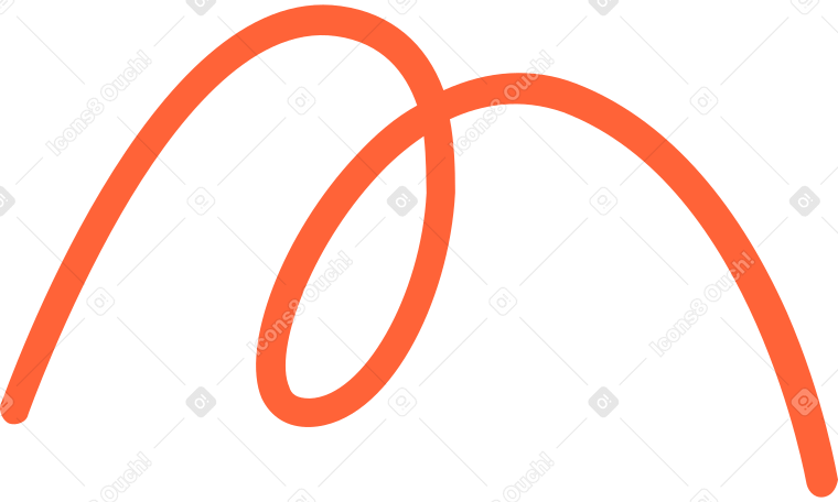 linha encaracolada vermelha PNG, SVG