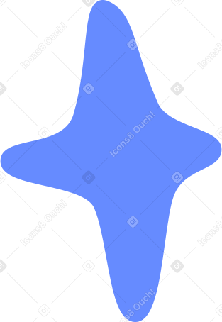 blue star Illustration in PNG, SVG