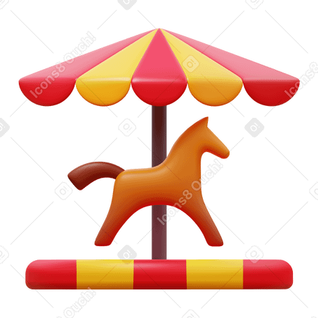 3D carousel PNG, SVG