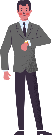 man in suit Illustration in PNG, SVG