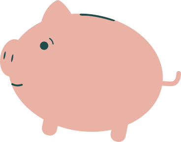 pink piggy bank PNG, SVG