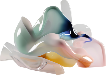 abstract fluid shapes made of glass PNG, SVG