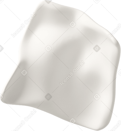 3D white napkin PNG, SVG