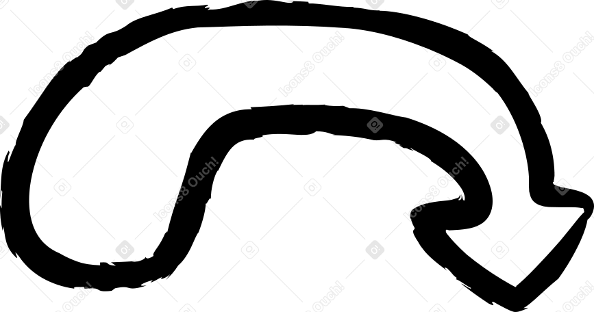 아래로 두꺼운 화살표 PNG, SVG