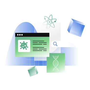 Current biotech research and discoveries animated illustration in GIF, Lottie (JSON), AE