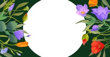 different flowers and copy space PNG, SVG