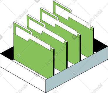 Folders in box PNG, SVG