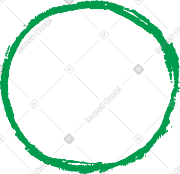 Hand drawn green circle PNG, SVG