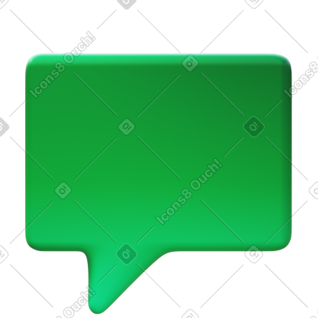 3D speech bubble PNG, SVG