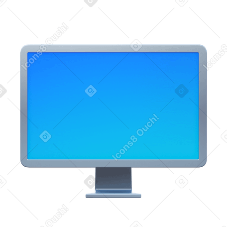 3D monitor PNG, SVG