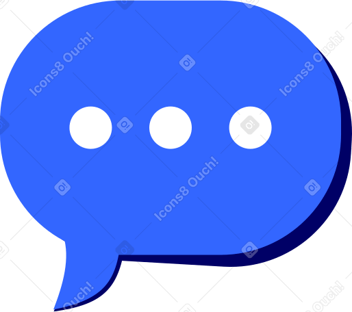 sticker in the form of a message PNG, SVG