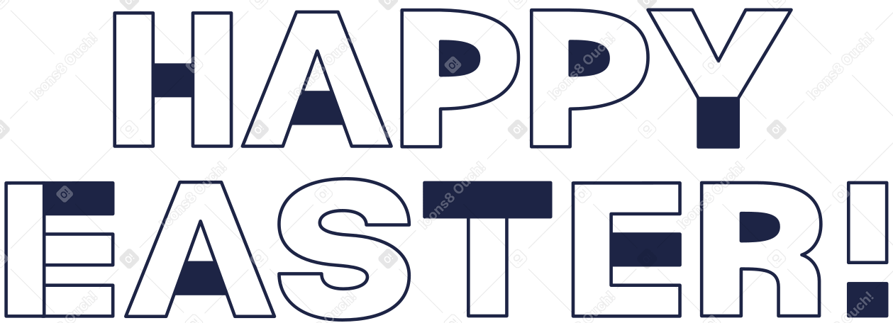 lettering happy easter PNG, SVG