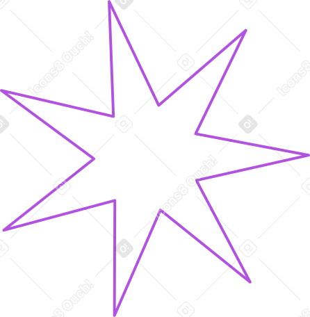 line star with seven ends Illustration in PNG, SVG