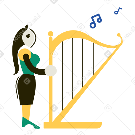 Musician Illustration in PNG, SVG