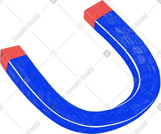 blue-red magnet PNG, SVG