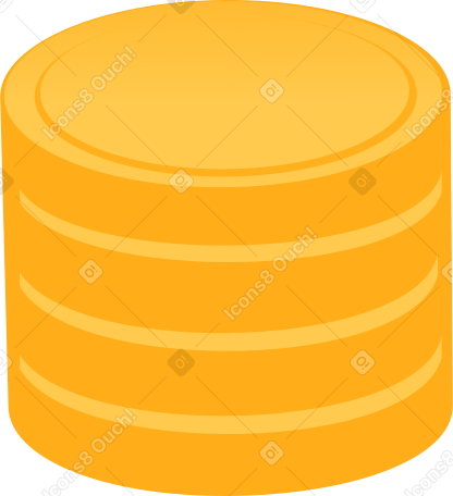 stack of gold coins PNG, SVG