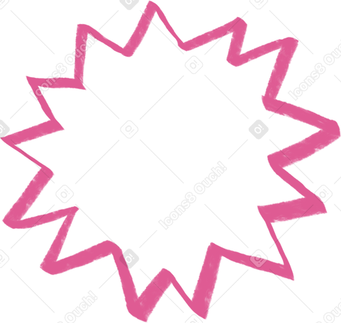 big pink starburst Illustration in PNG, SVG