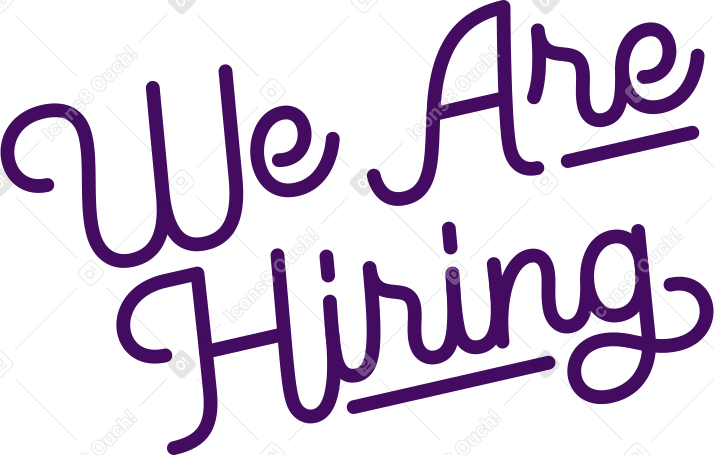 lettering we are hiring text PNG, SVG