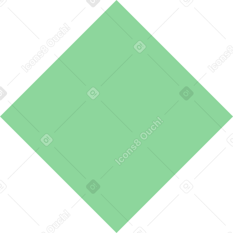 green rhombus PNG, SVG