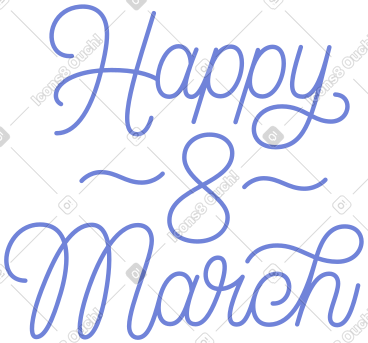 Lettering happy 8 march PNG, SVG