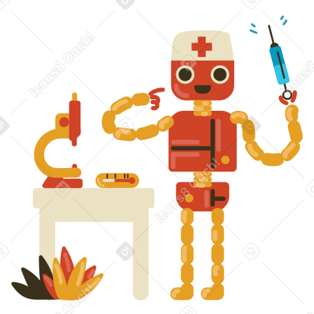 Medical robot  Illustration in PNG, SVG