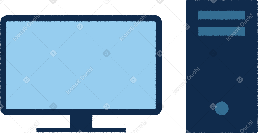 pc monitor Illustration in PNG, SVG
