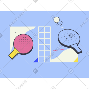 Playing table tennis  animated illustration in GIF, Lottie (JSON), AE