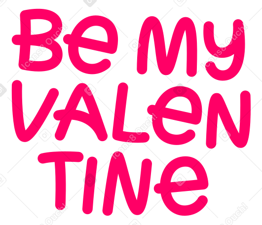 私のバレンタインになるレタリング PNG、SVG