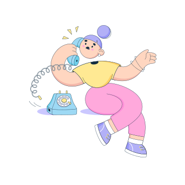 Woman lost the connection on the phone PNG, SVG