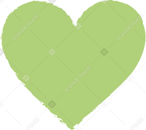 Зеленое сердце в PNG, SVG