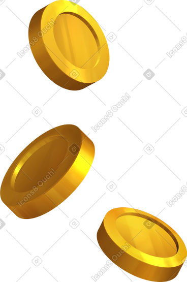 Golden coins PNG, SVG