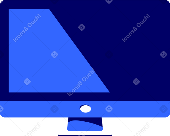 monitor with shadow PNG, SVG