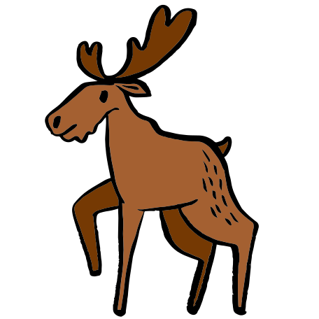 moose Illustration in PNG, SVG