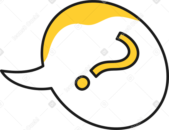 bubble with a question PNG、SVG