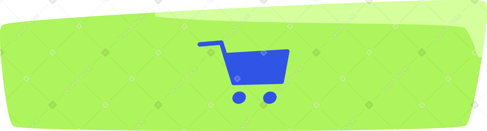 green button for shopping Illustration in PNG, SVG