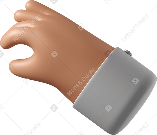 3D Tanned skin hand takes PNG, SVG
