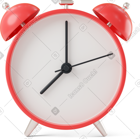 3D alarm clock PNG, SVG