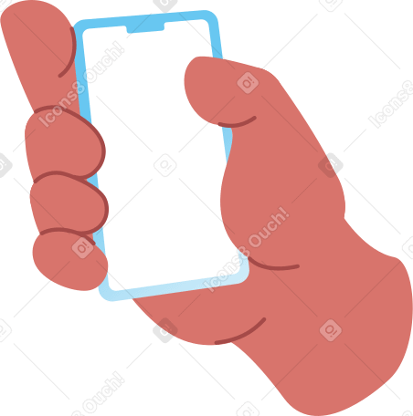 hand holding the phone PNG, SVG