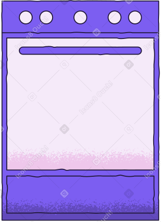purple stove Illustration in PNG, SVG