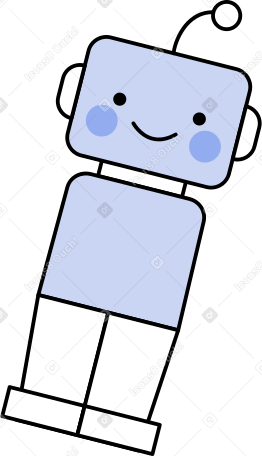 little toy robot Illustration in PNG, SVG