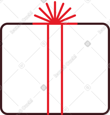 Gift box with bow PNG, SVG