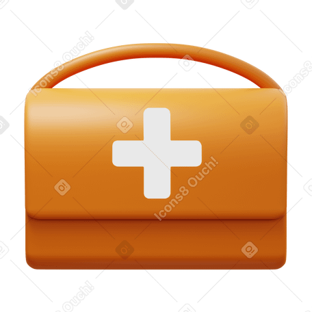 3D medical bag PNG, SVG