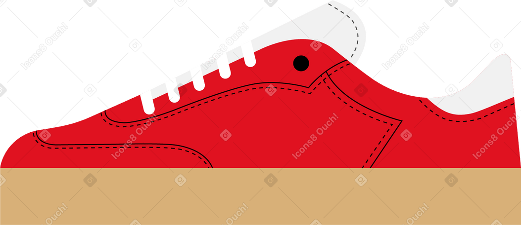 red sneaker PNG, SVG