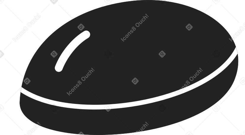 black computer mouse Illustration in PNG, SVG