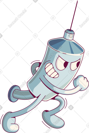 running gray syringe PNG, SVG