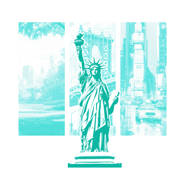 Estátua da liberdade e pontos turísticos de nova york  PNG, SVG