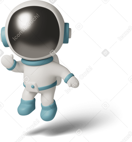 3D cute astronaut PNG, SVG