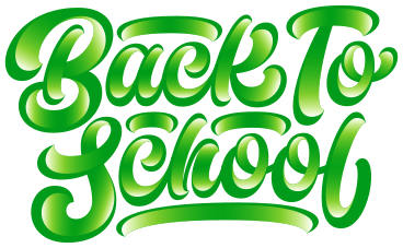 lettering back to school with gradient shadow text PNG, SVG