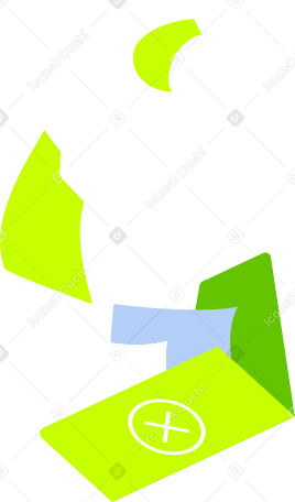 green paper folder Illustration in PNG, SVG